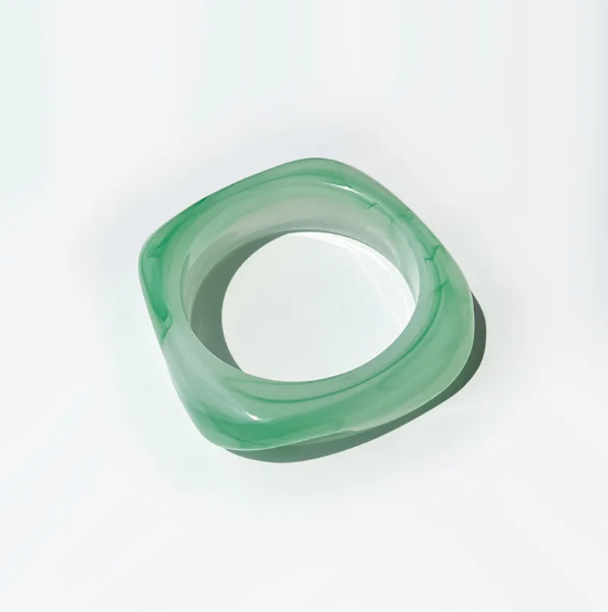 Akrilik Renkli Kare Bilezik