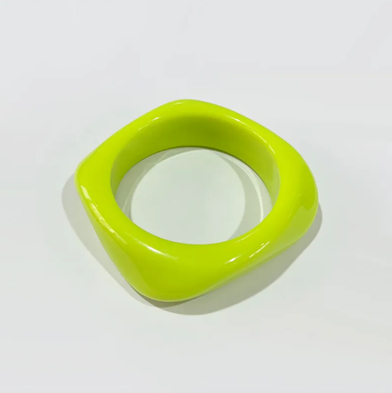 Akrilik Renkli Kare Bilezik